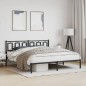 vidaXL Estructura de cama con cabecero metal negro 183x213 cm vidaXL Estructura de cama con cabecero metal negro 183x213 cm