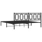 vidaXL Estructura de cama con cabecero metal negro 183x213 cm vidaXL Estructura de cama con cabecero metal negro 183x213 cm