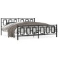 vidaXL Estructura de cama cabecero y estribo metal negro 193x203 cm