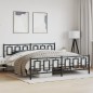 vidaXL Estructura de cama cabecero y estribo metal negro 193x203 cm