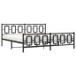 vidaXL Estructura de cama cabecero y estribo metal negro 193x203 cm
