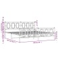 vidaXL Estructura de cama cabecero y estribo metal negro 193x203 cm