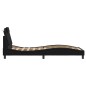 vidaXL Estructura de cama con cabecero cuero sintético negro 90x200 cm vidaXL Estructura de cama con cabecero cuero sintético negro 90x200 cm
