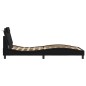 vidaXL Estructura de cama con cabecero cuero sintético negro 100x200cm vidaXL Estructura de cama con cabecero cuero sintético negro 100x200cm