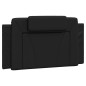 vidaXL Estructura de cama con cabecero cuero sintético negro 100x200cm vidaXL Estructura de cama con cabecero cuero sintético negro 100x200cm