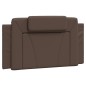 vidaXL Estructura de cama cabecero cuero sintético marrón 100x200 cm vidaXL Estructura de cama cabecero cuero sintético marrón 100x200 cm