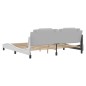 vidaXL Estructura de cama cabecero cuero sintético blanco 200x200 cm vidaXL Estructura de cama cabecero cuero sintético blanco 200x200 cm