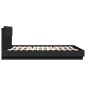vidaXL Estructura cama con cabecero madera ingeniería negro 200x200 cm