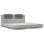 vidaXL Cama con cabecero madera de ingeniería gris hormigón 160x200 cm vidaXL Cama con cabecero madera de ingeniería gris hormigón 160x200 cm