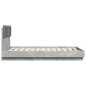 vidaXL Cama con cabecero madera de ingeniería gris hormigón 135x190 cm vidaXL Cama con cabecero madera de ingeniería gris hormigón 135x190 cm