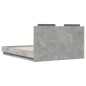 vidaXL Cama con cabecero madera de ingeniería gris hormigón 135x190 cm vidaXL Cama con cabecero madera de ingeniería gris hormigón 135x190 cm