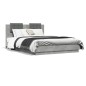 vidaXL Cama con cabecero madera de ingeniería gris hormigón 140x200 cm vidaXL Cama con cabecero madera de ingeniería gris hormigón 140x200 cm