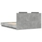 vidaXL Cama con cabecero madera de ingeniería gris hormigón 140x200 cm vidaXL Cama con cabecero madera de ingeniería gris hormigón 140x200 cm