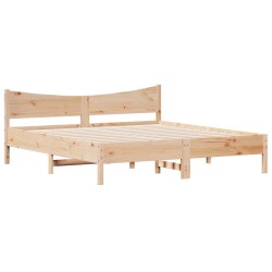 vidaXL Estructura de cama con cabecero madera maciza de pino 200x200cm