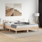 vidaXL Estructura de cama con cabecero madera maciza de pino 200x200cm vidaXL Estructura de cama con cabecero madera maciza de pino 200x200cm