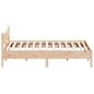 vidaXL Estructura de cama con cabecero madera maciza de pino 200x200cm vidaXL Estructura de cama con cabecero madera maciza de pino 200x200cm
