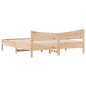 vidaXL Estructura de cama con cabecero madera maciza de pino 200x200cm vidaXL Estructura de cama con cabecero madera maciza de pino 200x200cm