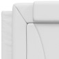 vidaXL Estructura cama con luces LED cuero sintético blanco 90x190 cm vidaXL Estructura cama con luces LED cuero sintético blanco 90x190 cm