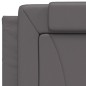 vidaXL Estructura de cama con luces LED cuero sintético gris 90x200 cm vidaXL Estructura de cama con luces LED cuero sintético gris 90x200 cm