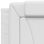 vidaXL Estructura cama con luces LED cuero sintético blanco 90x200 cm