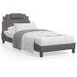vidaXL Estructura de cama con luces LED cuero sintético gris 80x200 cm vidaXL Estructura de cama con luces LED cuero sintético gris 80x200 cm