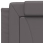 vidaXL Estructura de cama con luces LED cuero sintético gris 80x200 cm vidaXL Estructura de cama con luces LED cuero sintético gris 80x200 cm