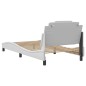 vidaXL Estructura cama con luces LED cuero sintético blanco 100x200 cm