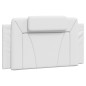 vidaXL Estructura cama con luces LED cuero sintético blanco 100x200 cm