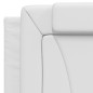 vidaXL Estructura cama con luces LED cuero sintético blanco 100x200 cm