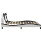 vidaXL Estructura cama con LED cuero sintético blanco negro 200x200 cm vidaXL Estructura cama con LED cuero sintético blanco negro 200x200 cm