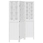 vidaXL Biombo separador de 3 paneles madera maciza Paulownia blanco vidaXL Biombo separador de 3 paneles madera maciza Paulownia blanco