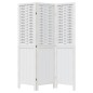 vidaXL Biombo separador de 3 paneles madera maciza Paulownia blanco vidaXL Biombo separador de 3 paneles madera maciza Paulownia blanco