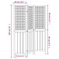vidaXL Biombo separador de 3 paneles madera maciza Paulownia blanco vidaXL Biombo separador de 3 paneles madera maciza Paulownia blanco