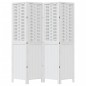 vidaXL Biombo separador de 4 paneles madera maciza Paulownia blanco vidaXL Biombo separador de 4 paneles madera maciza Paulownia blanco