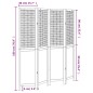 vidaXL Biombo separador de 4 paneles madera maciza Paulownia blanco vidaXL Biombo separador de 4 paneles madera maciza Paulownia blanco
