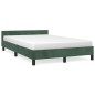 vidaXL Estructura cama con cabecero terciopelo verde oscuro 120x190 cm vidaXL Estructura cama con cabecero terciopelo verde oscuro 120x190 cm