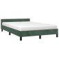 vidaXL Estructura cama con cabecero terciopelo verde oscuro 120x190 cm vidaXL Estructura cama con cabecero terciopelo verde oscuro 120x190 cm