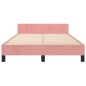 vidaXL Estructura de cama con cabecero terciopelo rosa 120x190 cm vidaXL Estructura de cama con cabecero terciopelo rosa 120x190 cm