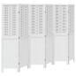 vidaXL Biombo separador de 6 paneles madera maciza Paulownia blanco vidaXL Biombo separador de 6 paneles madera maciza Paulownia blanco