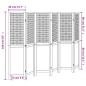 vidaXL Biombo separador de 6 paneles madera maciza Paulownia blanco vidaXL Biombo separador de 6 paneles madera maciza Paulownia blanco