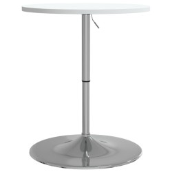 vidaXL Mesa alta de bar madera ingeniería y acero blanca 60x60x90 cm