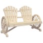 vidaXL Sillón de jardín Adirondack doble madera maciza de abeto vidaXL Sillón de jardín Adirondack doble madera maciza de abeto