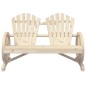 vidaXL Sillón de jardín Adirondack doble madera maciza de abeto vidaXL Sillón de jardín Adirondack doble madera maciza de abeto