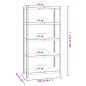 vidaXL Estantería 5 niveles 3 uds acero madera contrachapada plateado vidaXL Estantería 5 niveles 3 uds acero madera contrachapada plateado