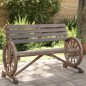 vidaXL Banco de jardín de 2 plazas madera maciza de abeto vidaXL Banco de jardín de 2 plazas madera maciza de abeto