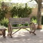 vidaXL Banco de jardín de 2 plazas madera maciza de abeto vidaXL Banco de jardín de 2 plazas madera maciza de abeto