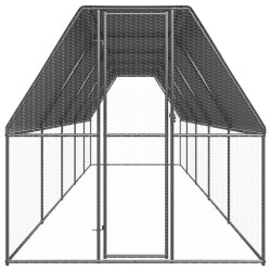 vidaXL Jaula gallinero de exterior de acero galvanizado 2x10x2 m
