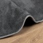 vidaXL Alfombra de pelo corto OVIEDO gris antracita Ø 200 cm vidaXL Alfombra de pelo corto OVIEDO gris antracita Ø 200 cm