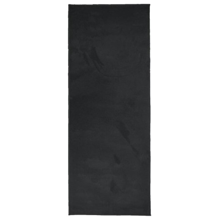 vidaXL Alfombra de pelo corto OVIEDO negro 80x200 cm