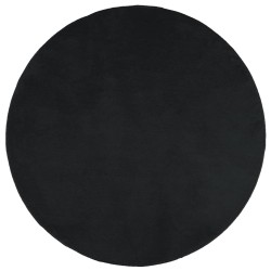 vidaXL Alfombra de pelo corto OVIEDO negro Ø 280 cm